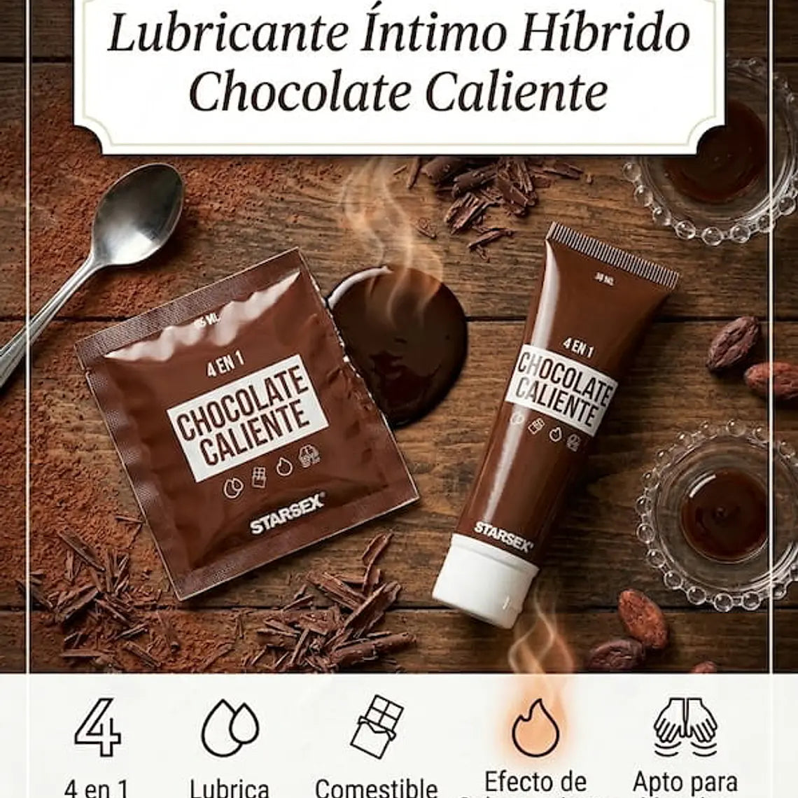 Lubricante Chocolate Caliente 30 ml vista 2