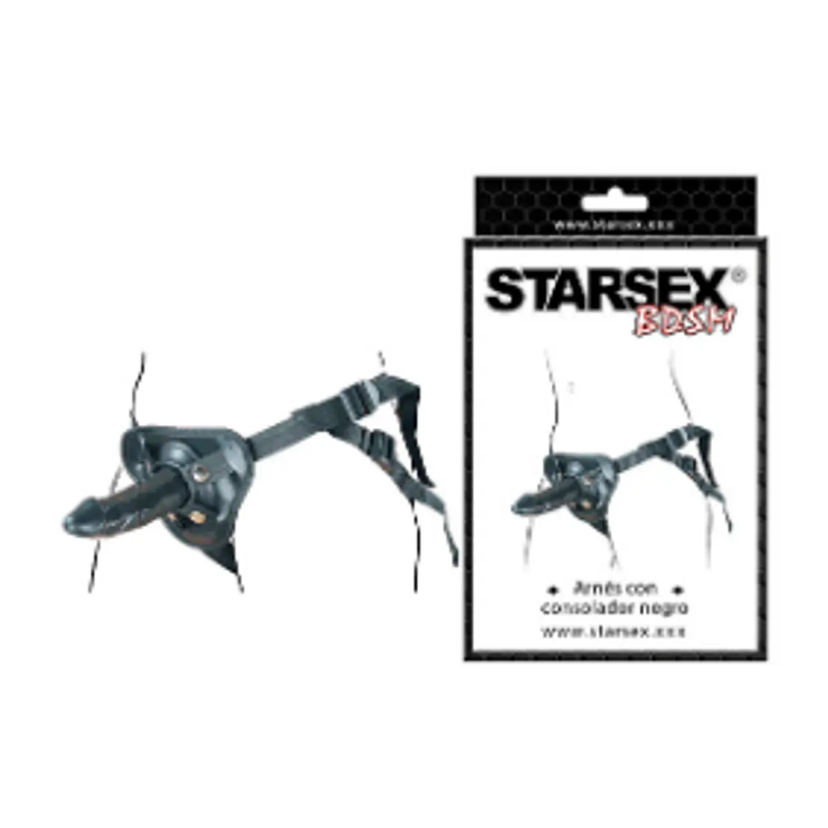 Arnés Con Dildo Negro Intercambiable Starsex